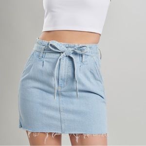Garage re.think paper bag denim mini skirt